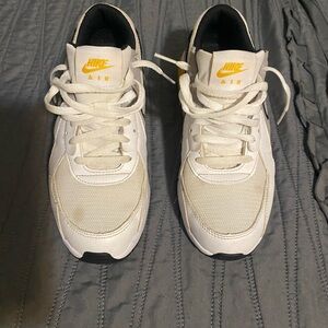 Nike Air White and Gold Sneakers